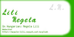 lili megela business card